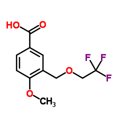 4-Methoxy-3-[(2,2,2-trifluoroethoxy)methyl]benzoic acid结构式