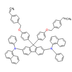 N,N'-Di(1-naphthyl)-N,N'-diphenyl-9,9-bis{4-[(4-vinylbenzyl)oxy]phenyl}-9H-fluorene-2,7-diamine Structure