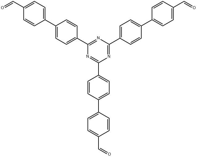 4',4''',4'''''-(1,3,5-triazine-2,4,6-triyl)tris(([1,1'-biphenyl]-4-carbaldehyde)) Structure