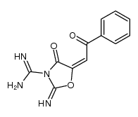 2-imino-4-oxo-5-(2-oxo-2-phenylethylidene)oxazolidine-3-carboximidamide结构式