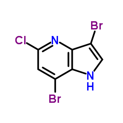 3,7-二溴-5-氯4-氮杂吲哚结构式
