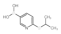 (6-(异丙基硫基)吡啶-3-基)硼酸结构式