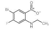 4-溴-N-乙基-5-氟-2-硝基苯胺结构式