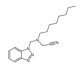 N-(1-benzotriazolyl-methyl)-N-octyl-amino-aceton itrile Structure