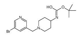 tert-butyl 1-((5-bromopyridin-3-yl)methyl)piperidin-4-ylcarbamate Structure