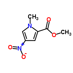 甲基1-甲基-4-硝基-1H-吡咯-2-甲酸酯结构式
