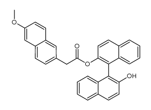 2'-hydroxy-[1,1'-binaphthalen]-2-yl 2-(6-methoxynaphthalen-2-yl)acetate结构式