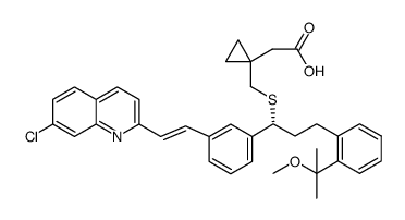 [R,E]-1-[[[1-[3-[2-(7-chloro-2-quinolinyl)ethenyl]phenyl]-3-[2-(1-methoxy-1-methylethyl)phenyl]propyl]thio]methyl]-cyclopropane acetic acid Structure