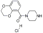 (2,3-二氢-苯并[1,4]二氧杂环己烯-5-基)-哌嗪-1-基-甲酮盐酸盐结构式