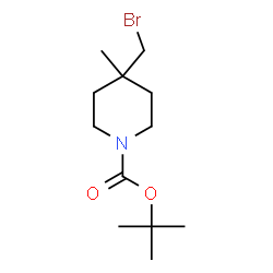 4-(溴甲基)-4-甲基哌啶-1-羧酸叔丁酯结构式