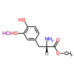L-3,4-Dihydroxyphenylalanine Methyl ester hydrochloride structure