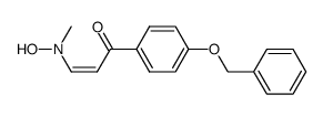 (Z)-1-(4-(benzyloxy)phenyl)-3-(hydroxy(methyl)amino)prop-2-en-1-one结构式