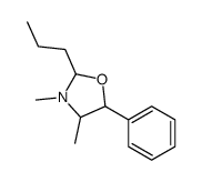3,4-dimethyl-5-phenyl-2-propyl-1,3-oxazolidine Structure