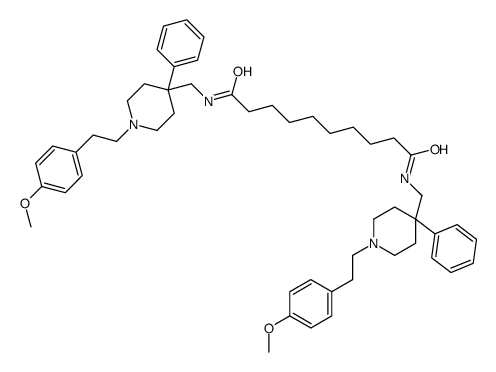 N,N'-bis[[1-[2-(4-methoxyphenyl)ethyl]-4-phenylpiperidin-4-yl]methyl]decanediamide Structure