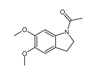 1-乙酰基-5,6-二甲氧基吲哚啉结构式