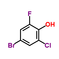 4-溴-2-氯-6-氟苯酚结构式