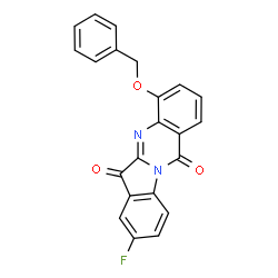 Indolo[2,1-b]quinazoline-6,12-dione,8-fluoro-4-(phenylmethoxy)-结构式
