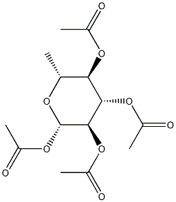 6-Deoxy-β-D-glucopyranose tetraacetate Structure