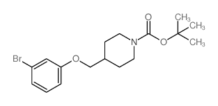 1-BOC-4-(3-溴苯氧基甲基)哌啶结构式