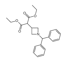 2-(1-二苯甲基氮杂啶-3-基)丙二酸二乙酯结构式