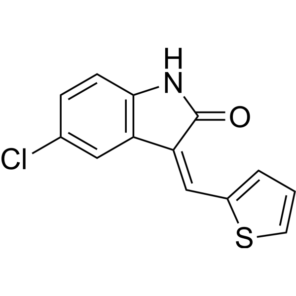 5-氯-3-(噻吩-2-基亚甲基)吲哚啉-2-酮图片
