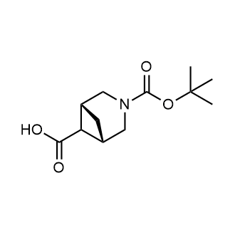 rel-(1R,5S)-3-叔丁氧基羰基-3-氮杂双环[3.1.1]庚烷-6-羧酸结构式