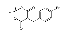 5-[(4-bromophenyl)methyl]-2,2-dimethyl-1,3-dioxane-4,6-dione Structure
