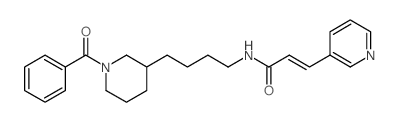 2-Propenamide, N-[4-(1-benzoyl-4-piperidinyl)butyl]-3-(3-pyridinyl)- Structure