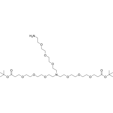 N-(Amino-PEG3)-N-bis(PEG3-Boc)结构式
