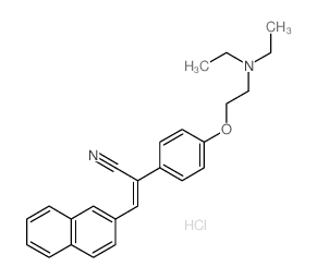 (E)-2-[4-(2-diethylaminoethoxy)phenyl]-3-naphthalen-2-yl-prop-2-enenitrile Structure