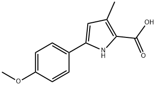 5-(4-Methoxyphenyl)-3-methyl-1H-pyrrole-2-carboxylic acid Structure