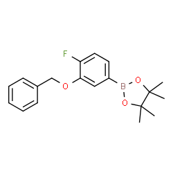 3-(Benzyloxy)-4-fluorophenylboronic acid pinacolester structure