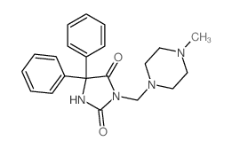 Hydantoin, 5,5-diphenyl-3-((4-methylpiperazinyl)methyl)-结构式