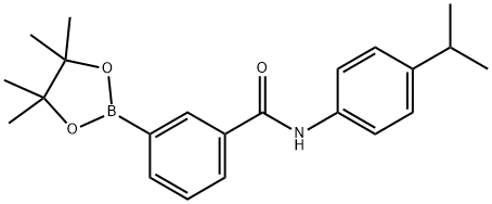 3-(4-异丙基苯基氨甲酰基)苯基硼酸频哪醇酯结构式