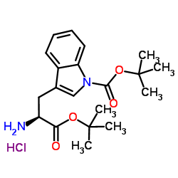 Nin-Boc-L-色氨酸叔丁酯盐酸盐结构式