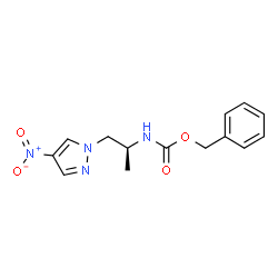 (S)-(1-(4-硝基-1H-吡唑-1-基)丙-2-基)氨基甲酸苄酯结构式