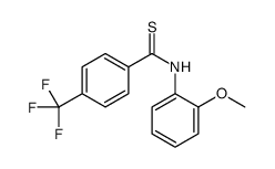 N-(2-methoxyphenyl)-4-(trifluoromethyl)benzenecarbothioamide结构式