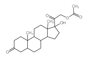 Pregnane-3,20-dione,21-(acetyloxy)-17-hydroxy-, (5b)- (9CI)结构式