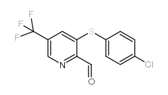 3-[(4-氯苯基)硫代]-5-(三氟甲基)吡啶-2-甲醛结构式