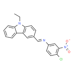(4-chloro-3-nitrophenyl)[(9-ethyl-9H-carbazol-3-yl)methylene]amine Structure