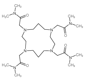 1,4,8,11-Tetrakis(dimethylaminocarbonylmethyl)-1,4,8,11-tetraazacyclotetradecane Structure