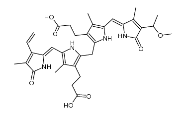 18-devinyl-18-(1-methoxyethyl)bilirubin structure