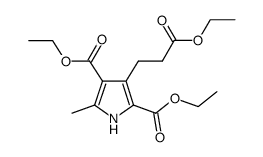 3-(2-乙氧基羰基乙基)-5-甲基-1H-吡咯-2,4-二羧酸二乙酯结构式