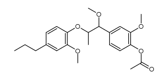 2-methoxy-4-(1-methoxy-2-(2-methoxy-4-propylphenoxy)propyl)phenyl acetate结构式