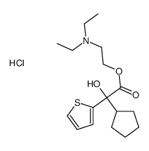2-(diethylamino)ethyl alpha-cyclopentyl-alpha-hydroxythiophen-2-acetate hydrochloride结构式