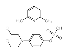 1-[bis(2-chloroethyl)amino]-4-sulfooxy-benzene; 2,6-dimethylpyridine结构式