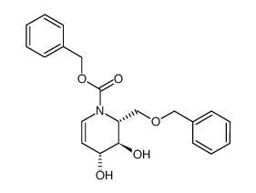 benzyl (2R,3R,4R)-2-((benzyloxy)methyl)-3,4-dihydroxy-3,4-dihydropyridine-1(2H)-carboxylate Structure