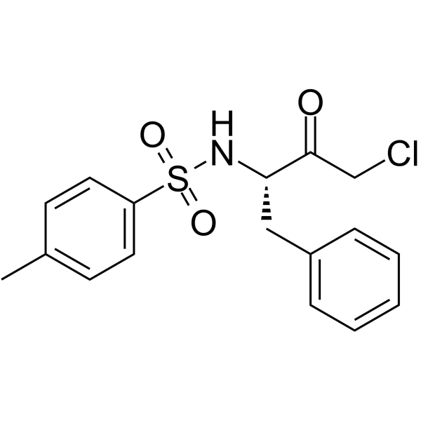 Tosyl phenylalanyl chloromethyl ketone structure