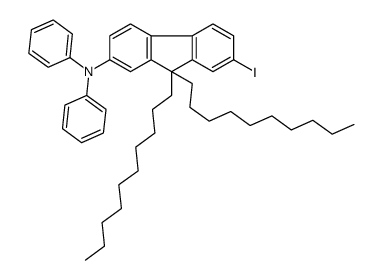 9,9-didecyl-7-iodo-N,N-diphenylfluoren-2-amine结构式