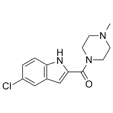 1-[(5-氯-1H-吲哚-2-基)羰基]-4-甲基哌嗪结构式